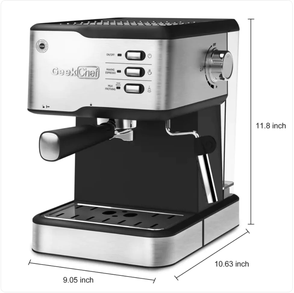 Geek Chef 20-Bar Espresso Machine