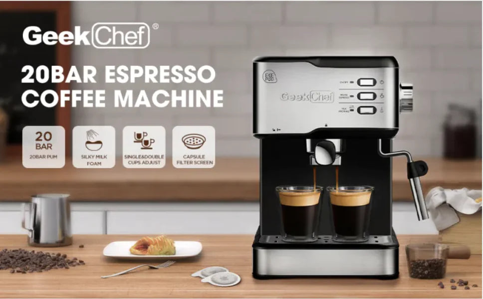 Geek Chef 20-Bar Espresso Machine